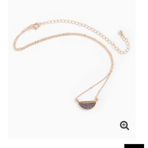 Torrid delicate sparkly half moon necklace